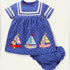 NWT Baby Boden Sailor Dress with appliqué size 6-9 months